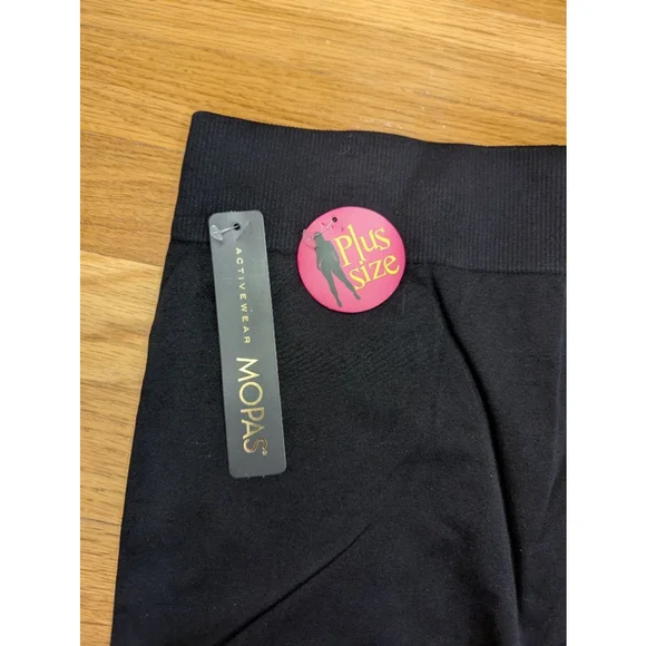 Mopas Black Leggings Plus Size NWT XL 1X - Picture 3 of 7